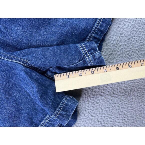 Bill Bass Vintage Denim Overall Shorts Medium Cotton Utility Pockets Shortalls - Picture 11 of 14
